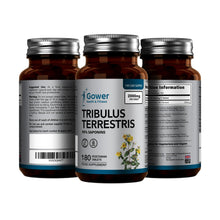Load image into Gallery viewer, Three bottles of Gower Health &amp; Fitness Tribulus Terrestris supplement on a white background
