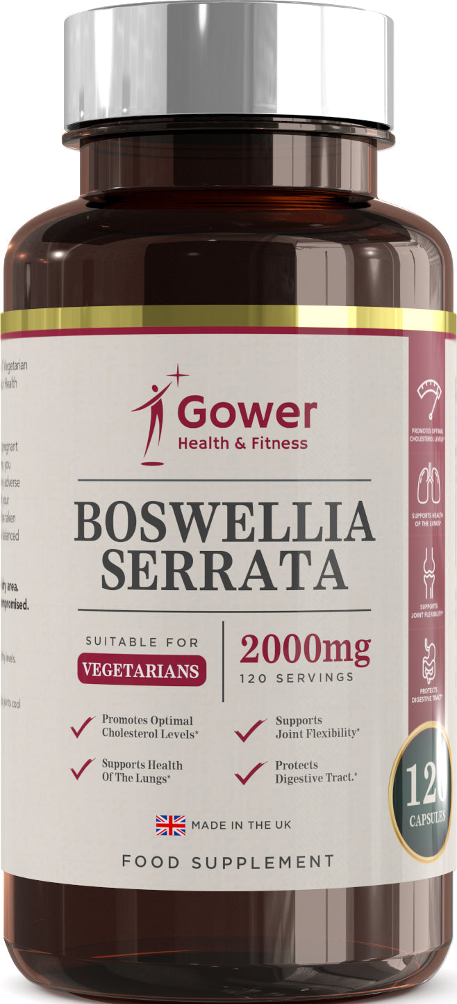 GH Boswellia Serrata Capsules 2000mg | Boswellia Indian Frankincense 5:1 Extract | 120 or 240 Vegetarian Capsules | Joint Care Supplement